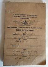 1943 Vintage Wwii Training Flight Course Pilot Rating Book Harry Harris Kent Oh - £157.86 GBP