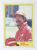 Leon Durham 1981 Topps #321 St. Louis Cardinals MLB Baseball Card - £0.78 GBP