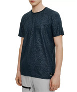 Eleven Paris Men&#39;s Rubber Crackle Print Short Sleeve T-Shirt Blue Nights... - $41.11 CAD