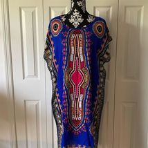 Women&#39;s African Dashiki Kaftan Maxi Dress Multicolor One Size - $435.85 MXN