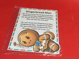 Gingerbread Man - Flannel Felt Board Laminated Story And Pieces - £9.45 GBP