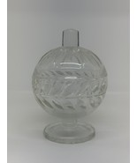 VTG Clear Glass Candy Dish With Lid &amp; Pedestal Base 5.5 inches Tall - £19.10 GBP