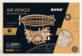 Robotime ROKR 3D Puzzle Wooden Air Vehicle Mechanical Gears LK702 Steam Punk - £26.86 GBP