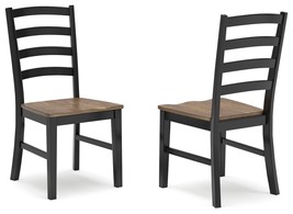 Wildenauer Brown &amp; Black Dining Side Chair (Set of 2) - $2,609.40 MXN