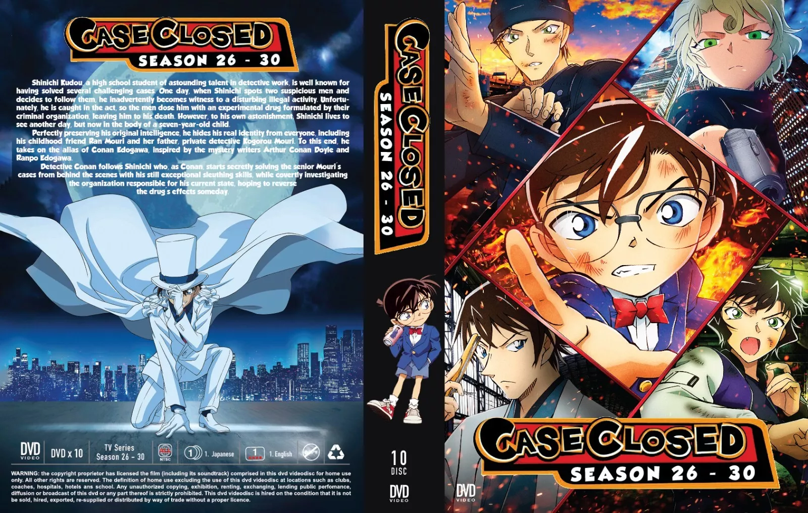 DVD Case Closed - Detective Conan (Season 26-30) English Subtitle + DHL - $94.71 CAD