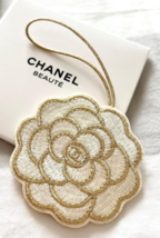 Rare &amp; New Chanel Beauty Camellia Embroidery Ornament Handbag Charms Accessories - £27.52 GBP