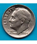 1984 P  Roosevelt Dime (Circulated) Ungraded About XF - $0.10