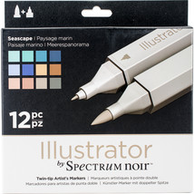Spectrum Noir Illustrator Twin Tip Markers Seascap - £63.54 GBP