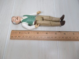 Fisher Price Loving Family Dollhouse Grandpa doll figure 1994 green vest tan pan - £7.78 GBP