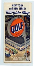 Gulf Oil Company NEW YORK New Jeresy Tourgide Map Rand McNally 1958 - £11.68 GBP