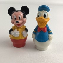 Disney Mickey Mouse Donald Duck PVC Figures Finger Puppets Vintage 80s T... - $15.79