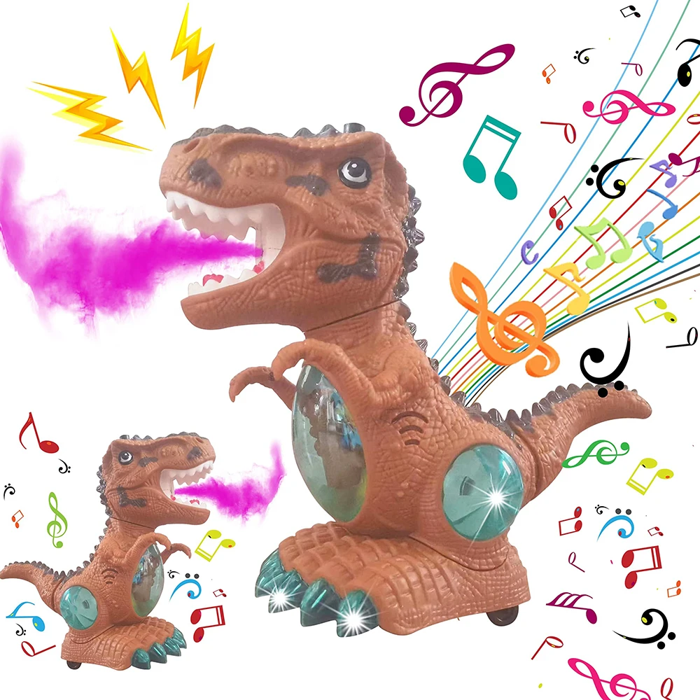 Jurassic Electric Spray Dinosaur Toy Simulation Animal Model Universal Wheel - £25.27 GBP