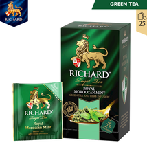 Richard Green Tea Royal Moroccan Mint 25 Tea Bags Made In Russia - £4.66 GBP