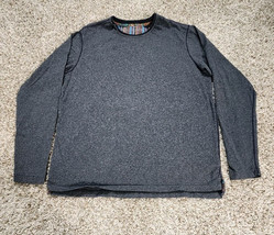 Robert Graham T-Shirt Men&#39;s Med Gray 100% Cotton Long Sleeve Classic Log... - $22.00
