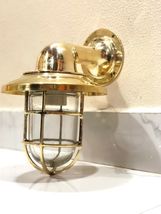 Nautical Authentic Brass Swan Neck 90 Degree Passage Wall Light with Ext... - £99.53 GBP