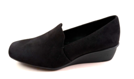 Anne Klein Wendell Black Low Wedge Slip On Loafer Pump - $79.00