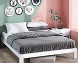 White, Twin, Zinus Arnav Metal Platform Bed Frame With Wood Slat Support... - $142.95