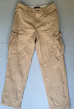 Vintage Tommy Hilfiger Cargo Pants 34x33 Tan Relaxed Baggy Skater Tag 34x34 * - £15.72 GBP
