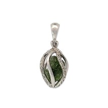 Moldavite Crystal Topaz Pendant Necklace by Stones Desire - £189.05 GBP