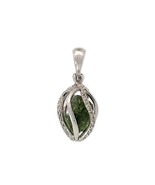 Moldavite Crystal Topaz Pendant Necklace by Stones Desire - $236.55