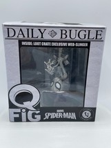 Spiderman Q Fig Loot Crate Figure Daily Bugle New Black And White Web Slinger - £8.32 GBP