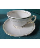 ZSOLNAY HUNGARY COFFEE SET 15 PCS  WHITE CREAM/GOLD ACCENT, 1960s - £280.26 GBP