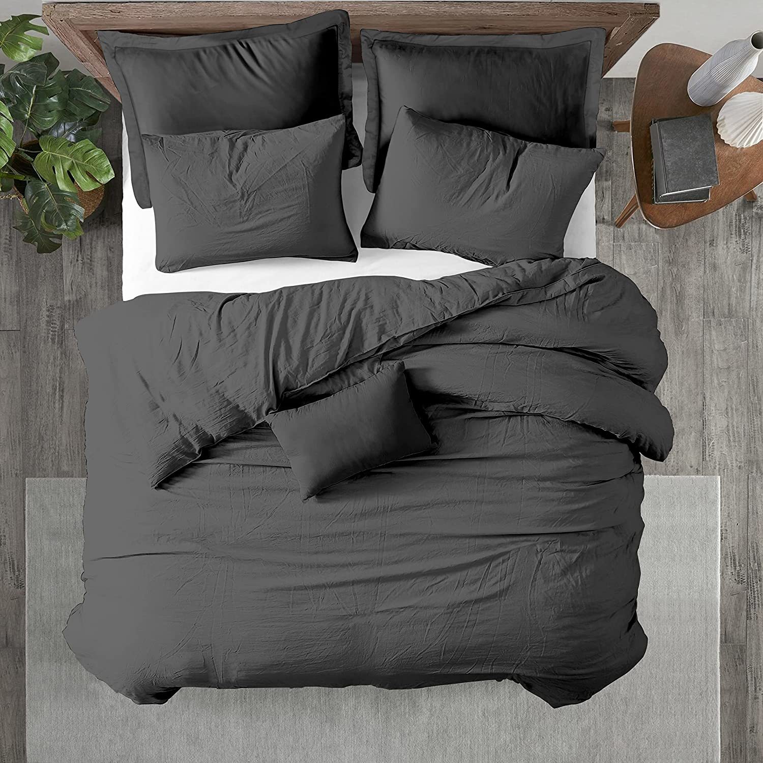 Primary image for Kotton Culture 600 Thread Count 100% Egyptian Cotton, Oversized King, Grey