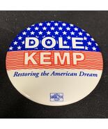 1996 Bob Dole Kemp Presidential Campaign Button KG Elections Republican - €6,83 EUR