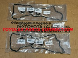 NEW GENUINE TOYOTA VALVE COVER WASHERS, GASKETS &amp; SPARK PLUG TUBE SEALS ... - £140.29 GBP
