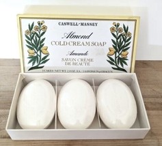 CASWELL-MASSEY Amande Almond Cold Cream Soap 3 Sealed Cakes 3.25 Oz Each... - $28.49