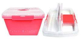 Hemline Pink Plastic Sewing Box With Bobbin Holder - £17.50 GBP
