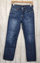 Levi&#39;s 514 Mens 29x30 Denim Blue Jeans Straight Leg Casual Pockets Medium Wash - £14.67 GBP