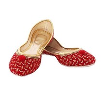 Damen Punjabi Jutti Indische Braut Khussa Ethnisch Mojari Flat US Größe 6-11 Spr - £18.42 GBP