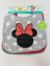 Disney 3 Pack Cloth Baby Toddler Bibs - New - Minnie Mouse - £11.76 GBP