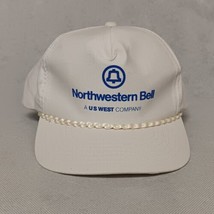 Northwestern Bell Snapback Ball Cap Trucker Hat White New Vintage - $24.95