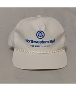 Northwestern Bell Snapback Ball Cap Trucker Hat White New Vintage - $24.95