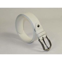 Men's Belt By PICCODER Turkey Genuine Leather Textured 3900 White image 2
