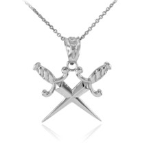 Sterling Silver Crossed Daggers Pendant Necklace - $19.99+