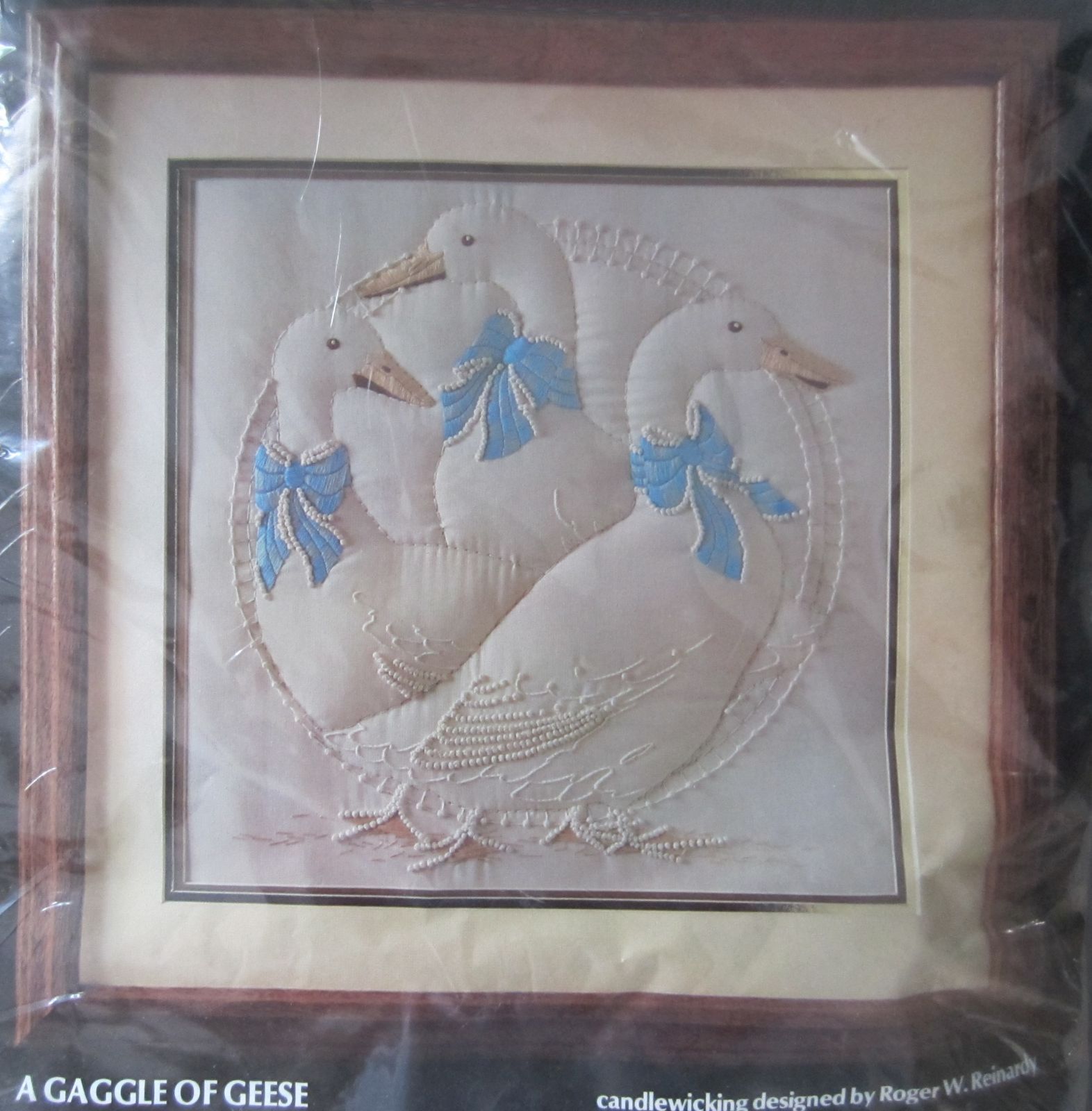 Vtg 1983 Monarch Horizons A Gaggle of Geese Candlewick Embroidery KIT 14" x 14" - $17.99