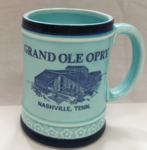 Grand ole opry blue VTG travel souvenir mug coffee cup Nashville Tenn. - $19.75