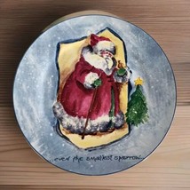 Royal Norfolk Old World Santa Father Christmas Eve Decorative Cookies Plate 7.5&quot; - £6.37 GBP