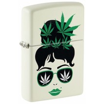 Zippo Lighter: Lady with  Leaves - Glow in the Dark - £28.02 GBP