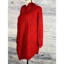 New Directions Cowl Neck Sweater Womens XL Long Sleeve Chunky Knit Red NWT $54 - £15.29 GBP