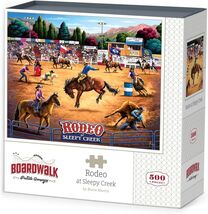 Sleepy Creek Rodeo Western Horse Jigsaw 500 Piece Puzzle 16 x 20" Boardwalk - $24.75
