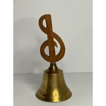 Vintage Brass Bell Of Sarna India 916-T2 Brass Bell w/G-Clef on Top - £10.45 GBP