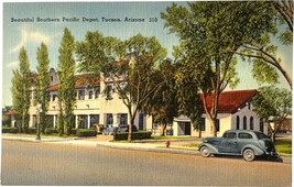 Southern Pacific Depot, Tucson, vintage post card 1973 - £9.55 GBP