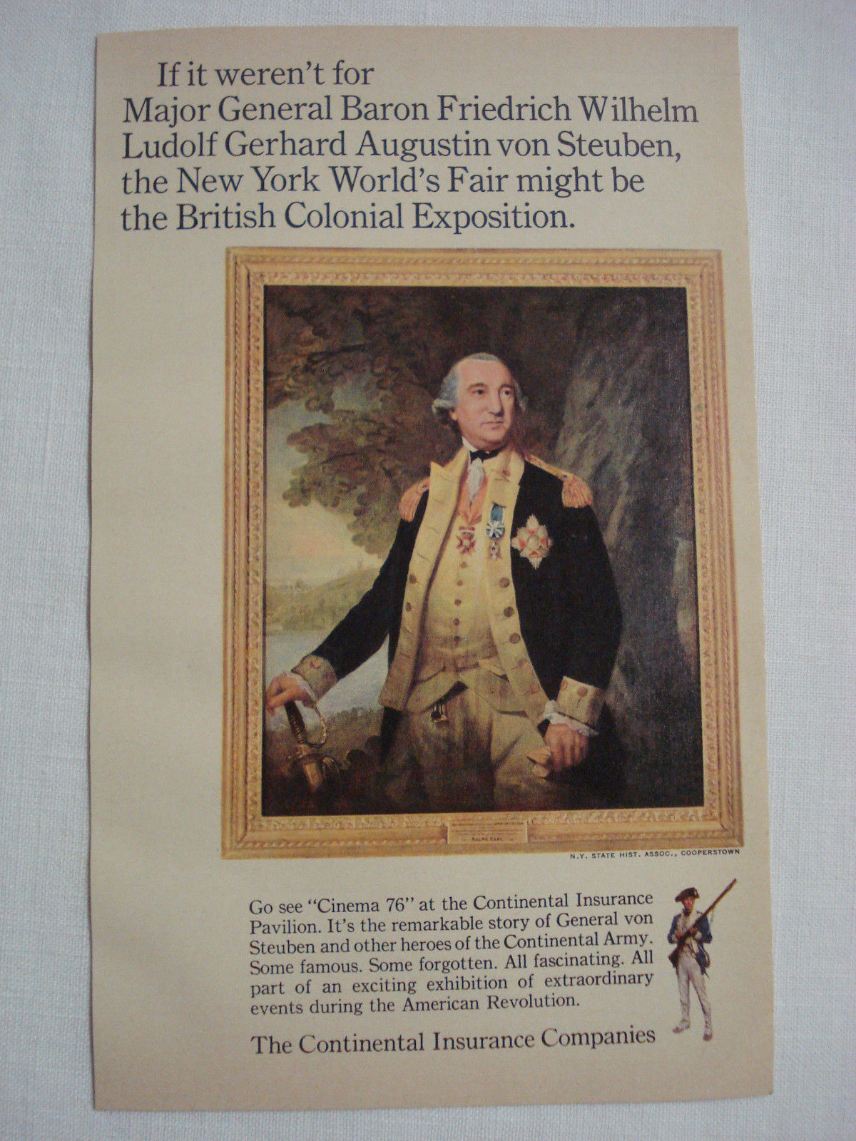1964 World&#39;s Fair Ad The Continental Insurance Companies Pavilion - $7.99