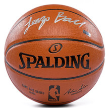 LONZO BALL Signed (Silver) Spalding Game Ball Series Basketball PANINI - £376.80 GBP