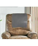 Protector Slipcover Grey Headrest Cover Furniture Genuine Leather Recliner - $44.65+