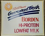 Vintage Borden Hi-Protein Low Fat Milk Sign Decal Display Elsie&#39;s Promis... - $12.99